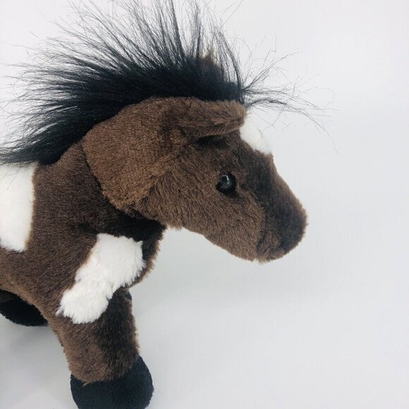Webkinz Ganz Pet Plush Pony PINTO HORSE 9 inch Toy Brown White - Picture 5 of 9